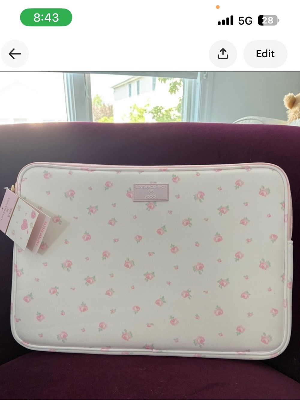 NWT Love Shack Fancy x Target Laptop Case Laptop Sleeve – Cute Rose Print